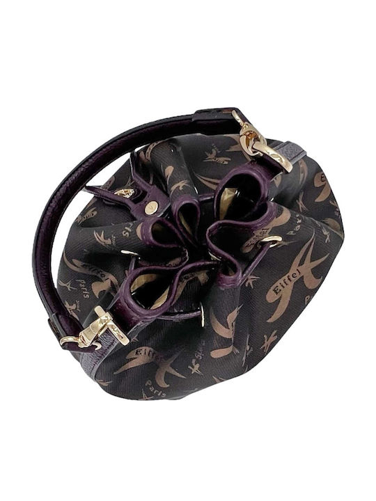 Leather Women's Brown Drawstring Bag