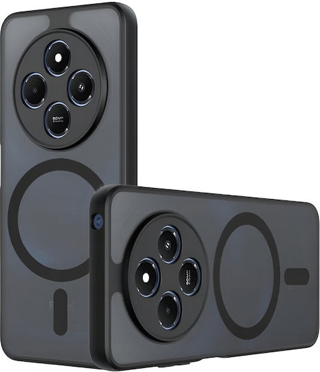 Θήκη Xiaomi Redmi 14c Magsafe Erbord Μatt Case Μαύρη + Γυαλί Οθόνης