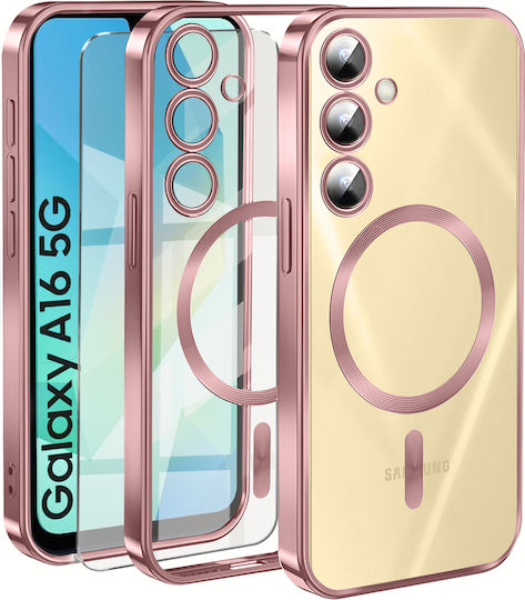 Samsung Galaxy A16 Elektro Magsafe Hülle Pink + Displayschutzglas