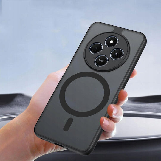 Θήκη Xiaomi Redmi 14c Magsafe Erbord Μatt Case Μαύρη + Γυαλί Οθόνης