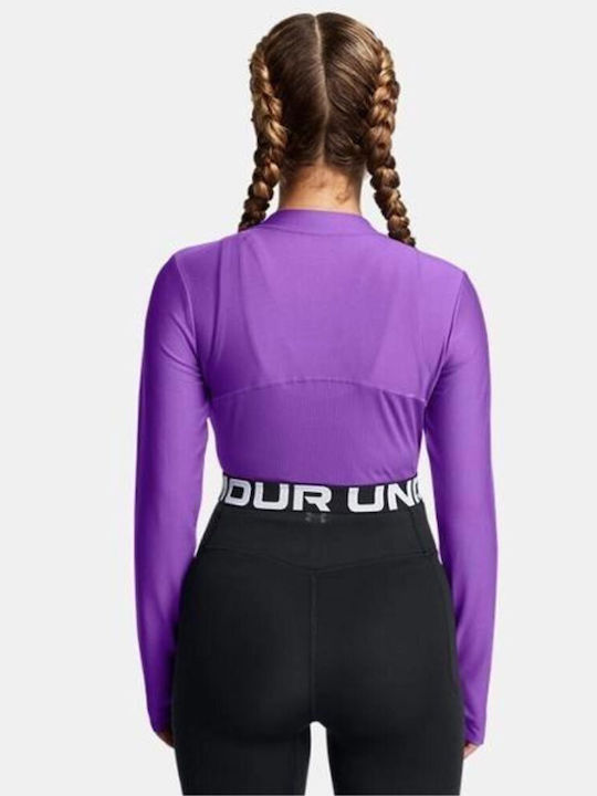 Under Armour Women's Athletic Blouse Long Sleeve Fast Drying Purple