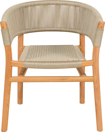 Kajone Armchair Natural Shade and Cream 62x55x75cm