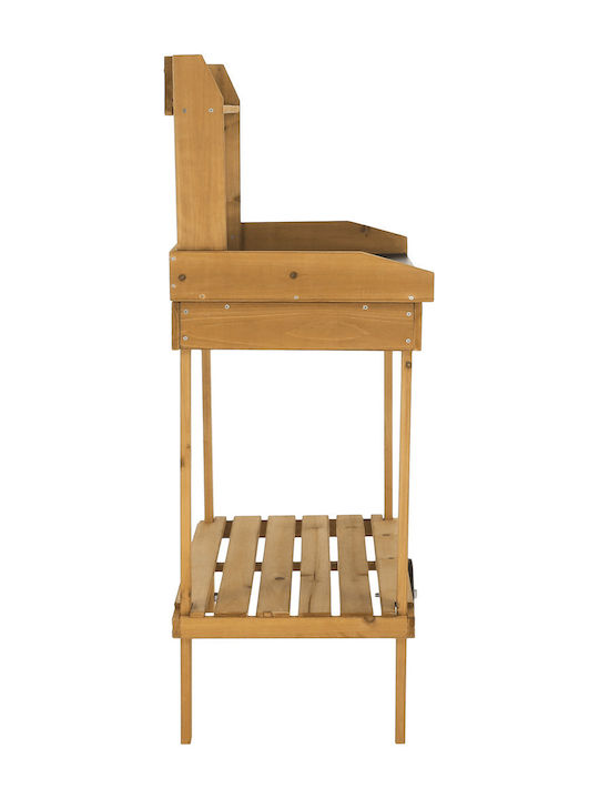 Wooden Masa Bar pentru spații exterioare Βrown and Βlack 94x49x120buc