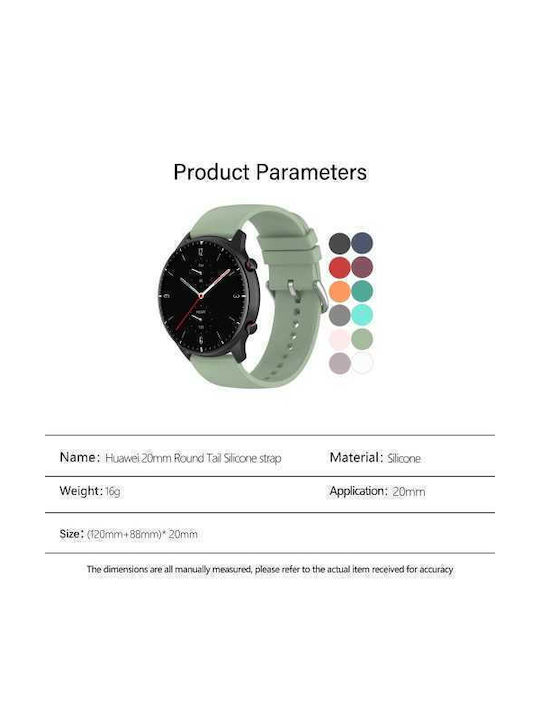 Kalebol Strap Silicone Dark Grey (Huawei Watch GT2 / GT3 (42mm) / GT3 Pro (43mm))