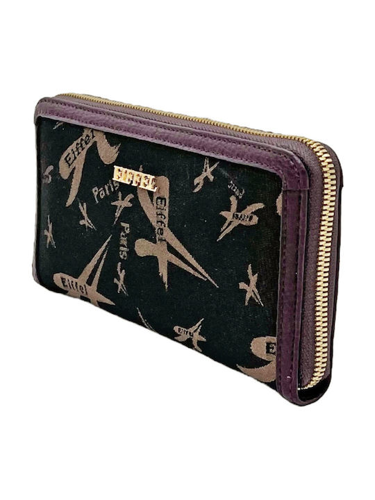 Large Fabric Women's Wallet Classic Brown