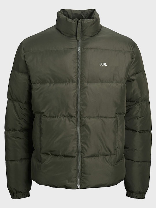 Winter Jacket Puffer Windproof Dark Green