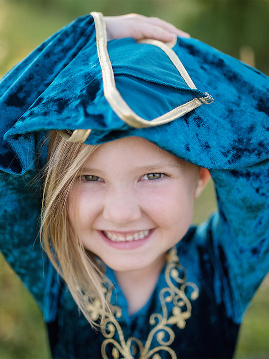 Kids Carnival Costume Queen Guinevere turquoise