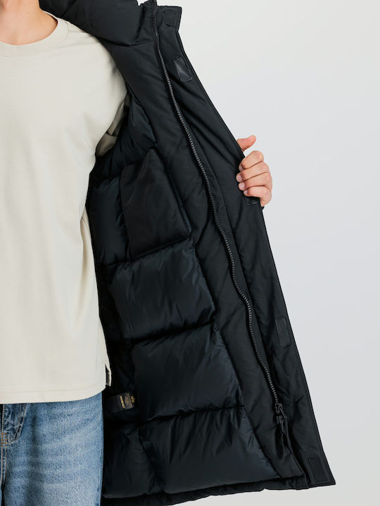 Μπουφάν Puffer Αδιάβροχο Μαύρο