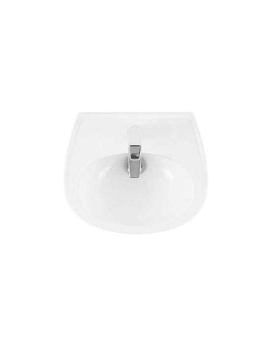 Sanindusa Επικαθήμενος Νιπτήρας Πορσελάνης 45x38cm Λευκός