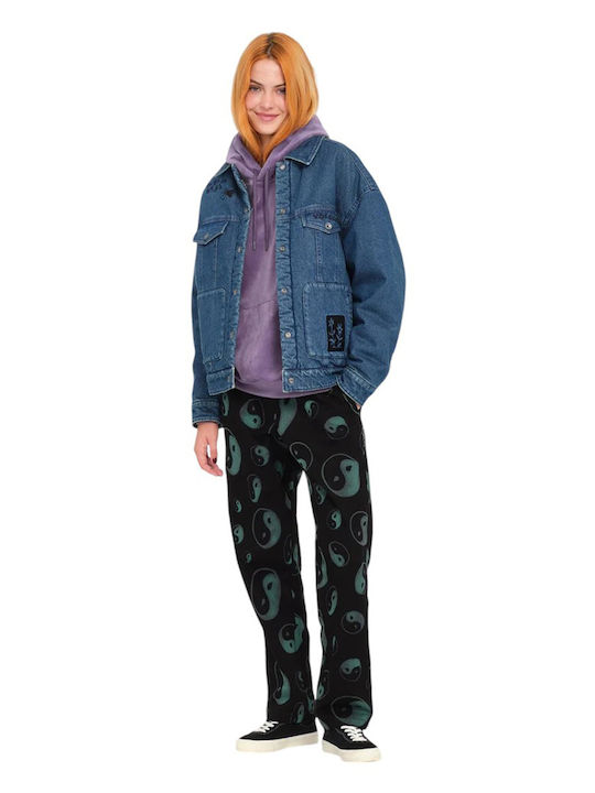 Keutchi Denim Κοντό Γυναικείο Τζιν Μπουφάν Μπλε