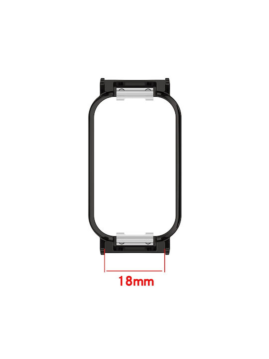 Metal Case in Black color for Xiaomi Smart Band 8 Active, Redmi Band 2