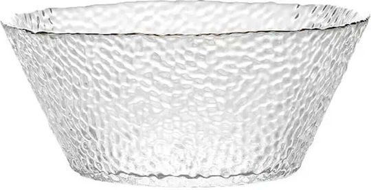 Elegant Glass Serving Bowl Pufo Glassy for Salad Fruits Cookies 21 x 11 cm