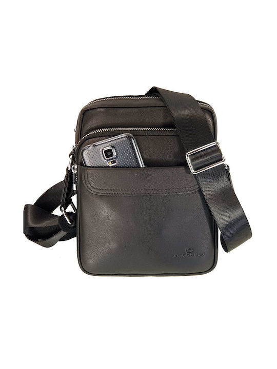 Bartuggi Leather Men's Bag Shoulder / Crossbody Black