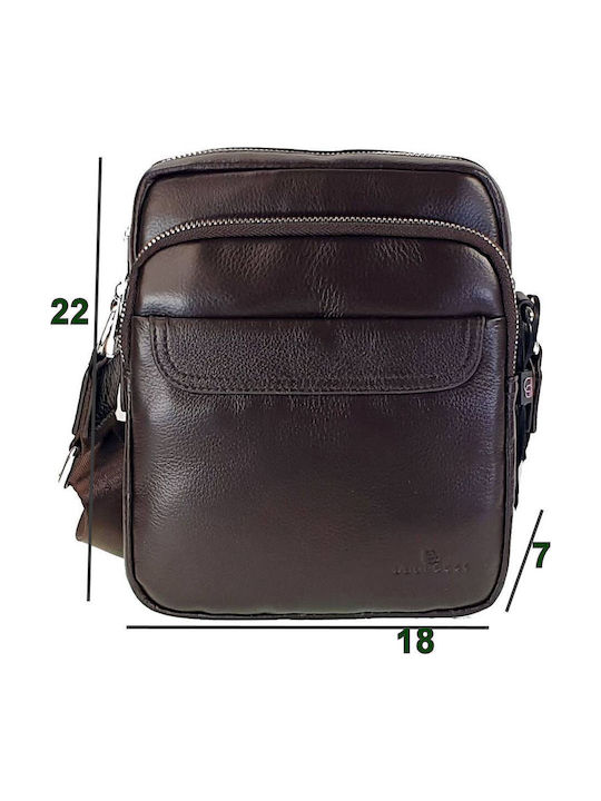Leather Men's Shoulder / Crossbody Bag Brown