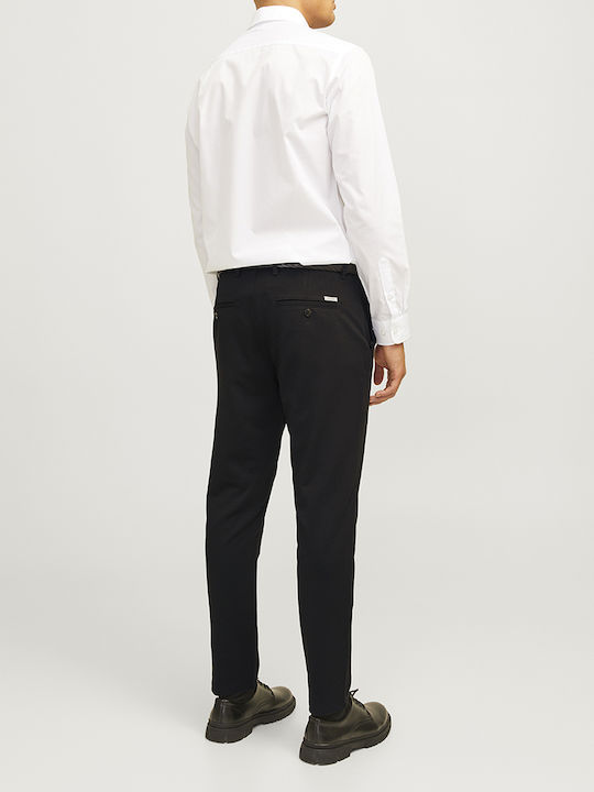 Trousers Chino Elastic in Slim Fit Black