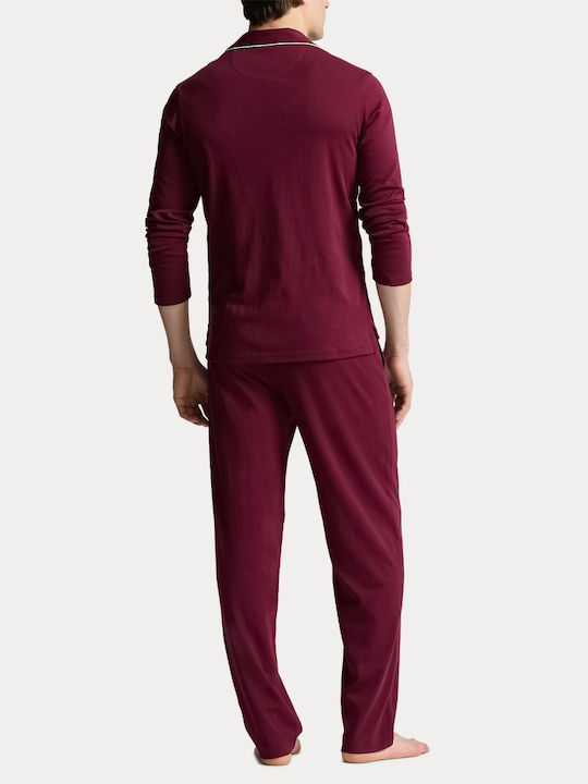 Ralph Lauren Men's Winter Cotton Pajamas Set Red