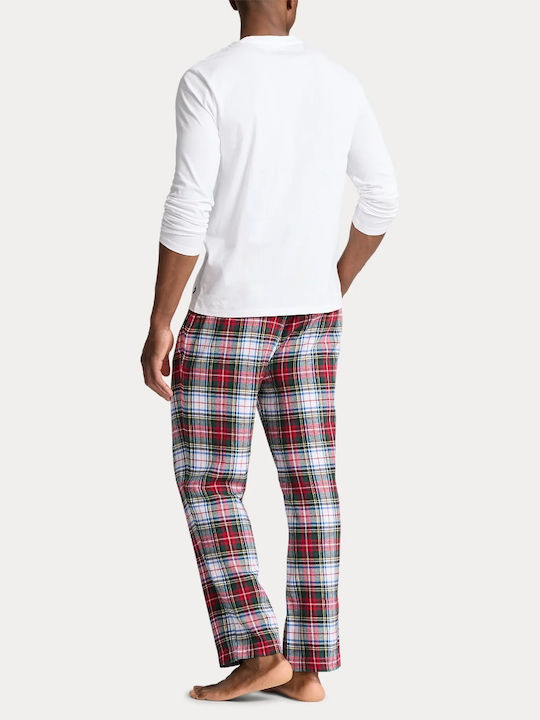 Ralph Lauren Men's Winter Cotton Pajamas Set White