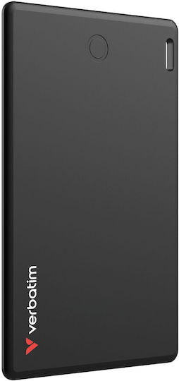 Verbatim Mein Finder Card Apple Find My Schwarz/Silber 2er Pack Wiederaufladbare Batterie