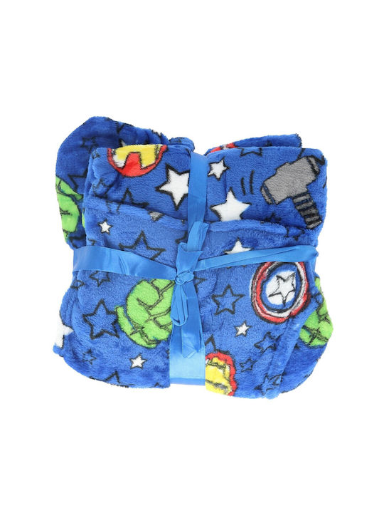 Marvel Κουβέρτα Fleece Μπλε 60x75εκ.