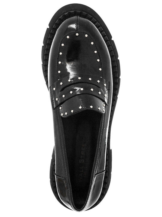 Δερμάτινα Γυναικεία Loafers σε Μαύρο Χρώμα