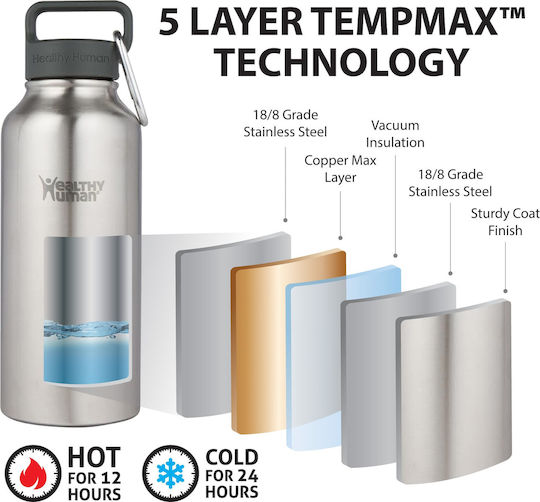 Healthy Human Healthy Human Stainless Steel Thermos Bottle 621ml