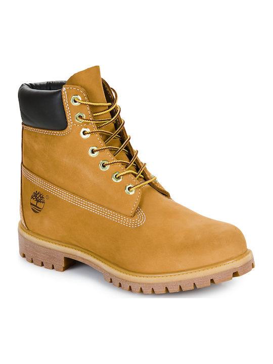 Premium 6 Inch Leather Yellow Combat Boots Waterproof