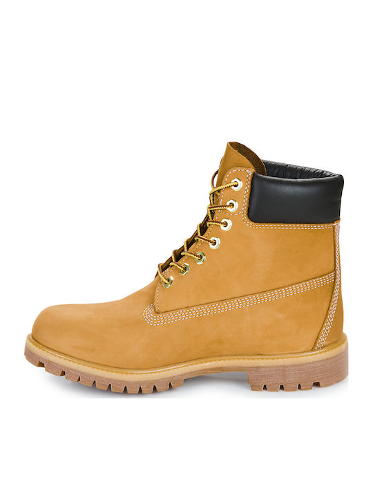 Premium 6 Inch Leather Yellow Combat Boots Waterproof
