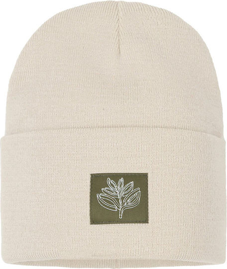Beanie Unisex Σκούφος Πλεκτός σε Εκρού χρώμα