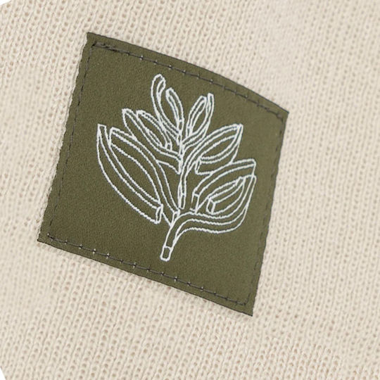 Beanie Unisex Σκούφος Πλεκτός σε Εκρού χρώμα