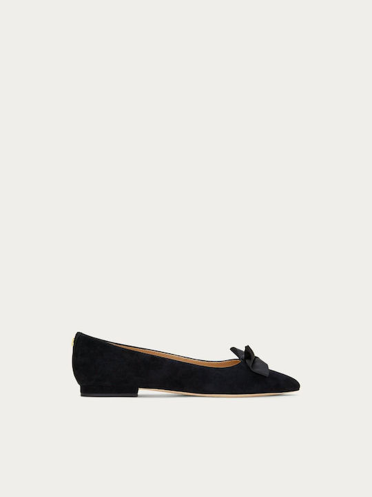 Ralph Lauren Suede Ballerinas Black