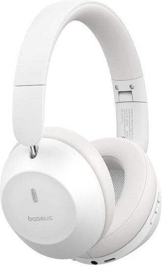 Baseus Bass 30 Max Wireless / Wired On Ear Headphones with 50 hours of Operation and Quick Charge White
