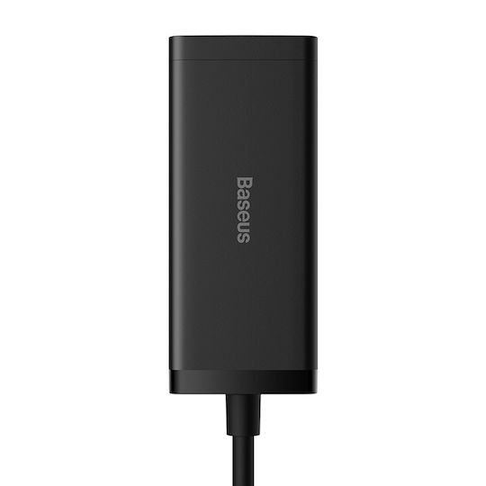 Baseus Suport de Încărcare cu 2 Porturi USB-A și 2 Porturi USB-C 100W în culoarea Negru (PowerCombo GaN3 Pro)