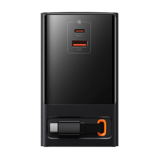 Baseus Suport de Încărcare cu Port USB-A și Port USB-C 65W în culoarea Negru (PowerCombo 6 in 1)