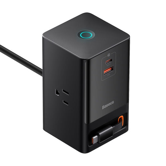 Baseus Suport de Încărcare cu Port USB-A și Port USB-C 65W în culoarea Negru (PowerCombo 6 in 1)