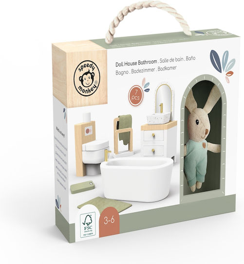 Speedy Monkey Λουτρό Furniture for Dollhouse