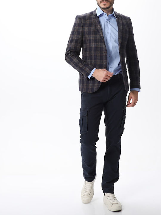 Men's Suit Jacket Slim Fit Blue
