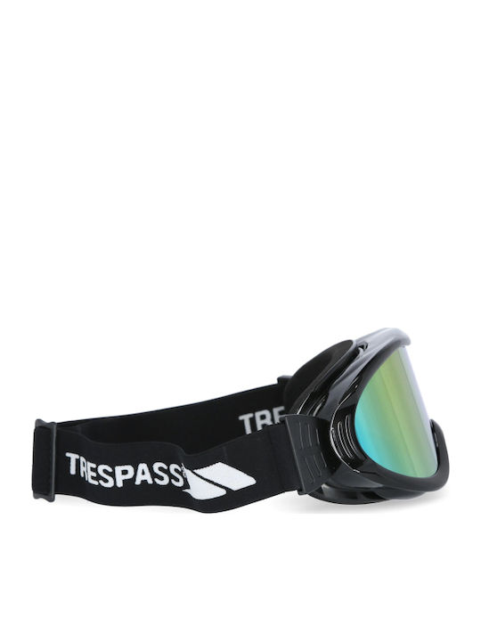 Trespass Ски & Сноуборд Маска Детска Черен с Леща в Цвят Черен