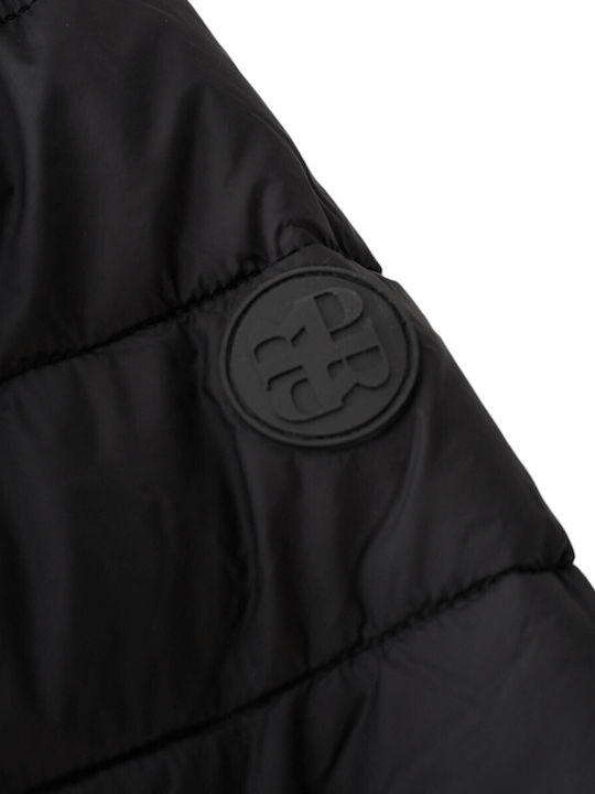 Κοντό Γυναικείο Μπουφάν για Χειμώνα Μαύρο