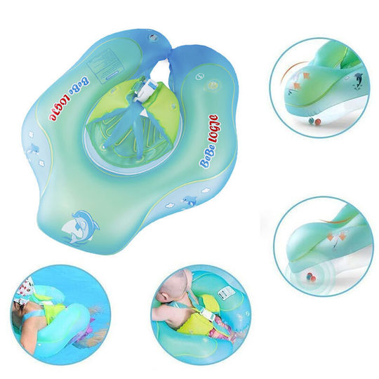 bebeLOGIC Kinder Schwimmtrainer mit Länge 50cm Hellblau