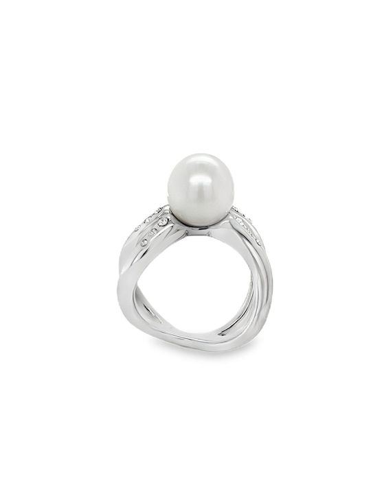 Morellato Ring with Pearls & Zircon made of Steel