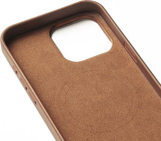 Mujjo Back Cover Δερμάτινο 1mm Καφέ (iPhone 16 Pro Max)
