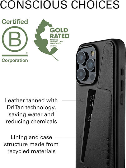 Mujjo For Apple Back Cover Piele 1mm Negru (iPhone 16 Pro Max)