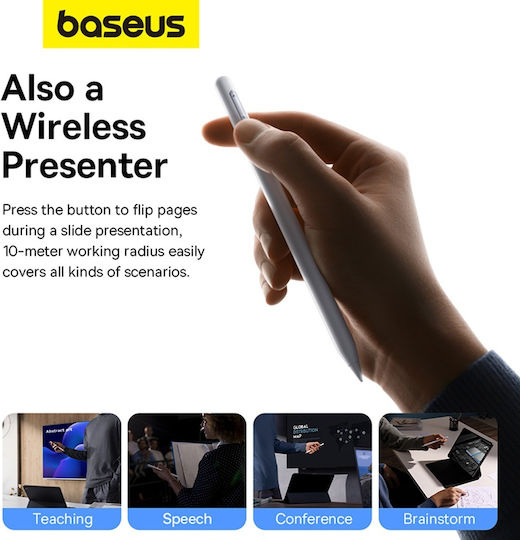 Baseus Smooth Writing Series Stylus Pen Ψηφιακή για iPad σε Λευκό χρώμα P80015805211-00
