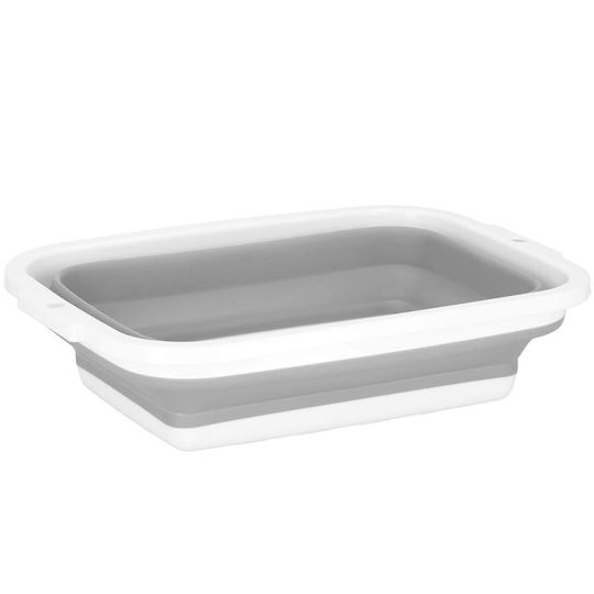 Folding Basin Rectangular 40x29x15cm. Capacity 8.5lt White
