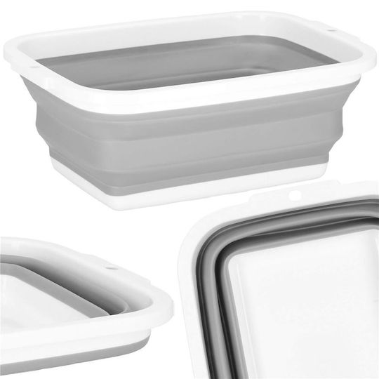 Folding Basin Rectangular 40x29x15cm. Capacity 8.5lt White
