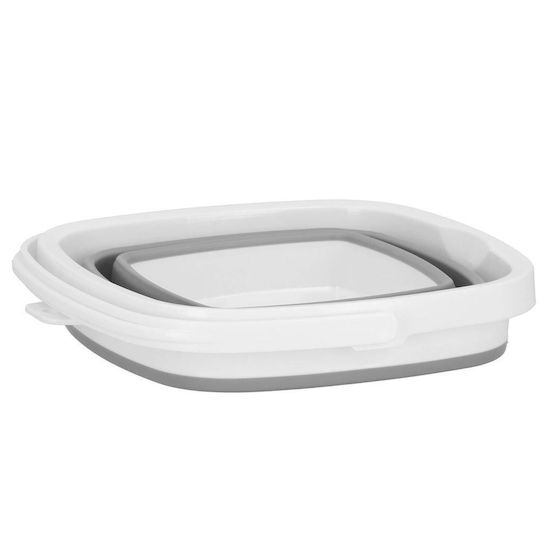 Pliere Lavoar Pătrat 24x19x14cm. Capacitate 5lt Alb