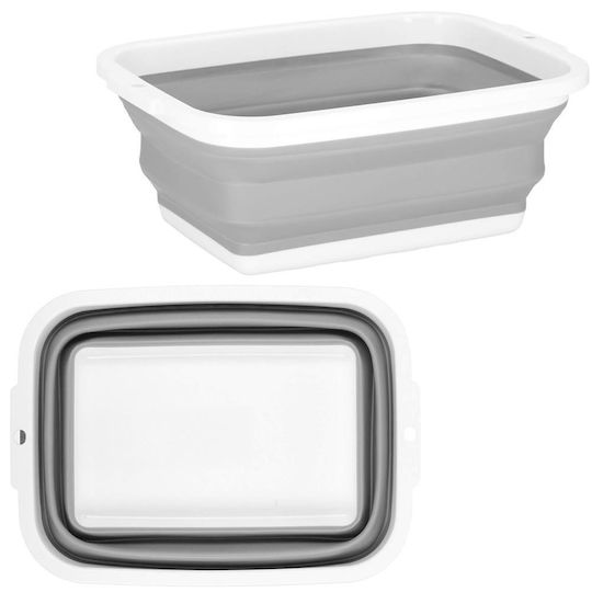 Folding Basin Rectangular 40x29x15cm. Capacity 8.5lt White