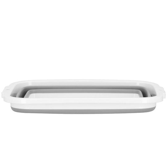 Folding Basin Rectangular 40x29x15cm. Capacity 8.5lt White