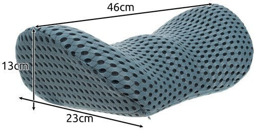 Malatec Ортопедична възглавница Седалка с Memory Foam 23x13x46см в Черен цвят 24246