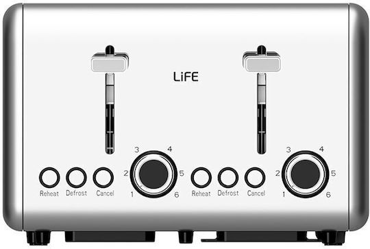 Life Brekky Toaster 4 Slots 1500W